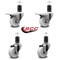Service Caster 3'' Nylon Swivel 1-5/8'' Expanding Stem Caster Set 2 Total Lock Brakes, 4PK SCC-EXTTL20S314-NYS-2-S-2-158 - alternate 3